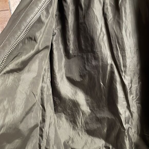 CARBON Women’s Hooded Faux Leather Riding Jacket Coat Dark Grey Size Large - Picture 11 of 11